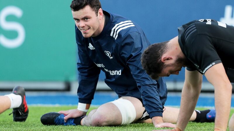 James Ryan at Leinster rugby squad training at Energia Park in Donnybrook, Dublin on Monday. Photograph: Laszlo Geczo/Inpho