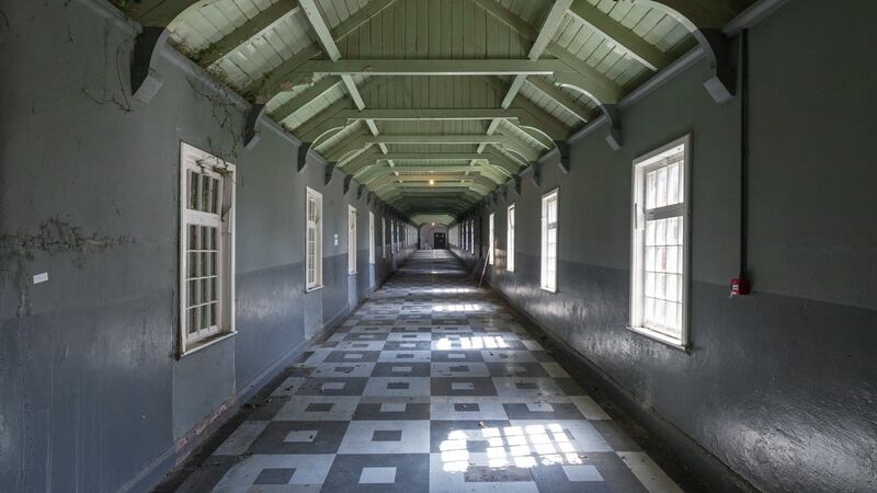 A corridor in St Ita’s Hospital in Portrane. Photograph: David Killeen