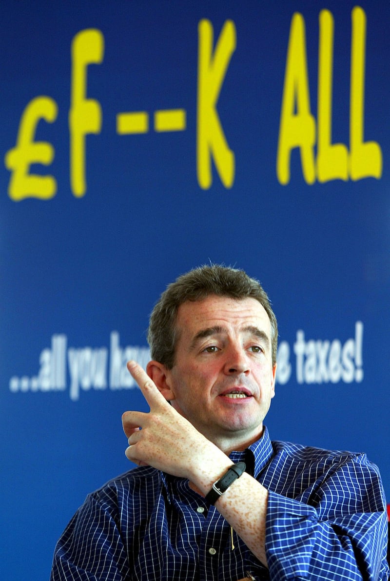 Michael O’Leary speaks at a news conference in London in 2002. Photograph: Stephen Hird/Reuters