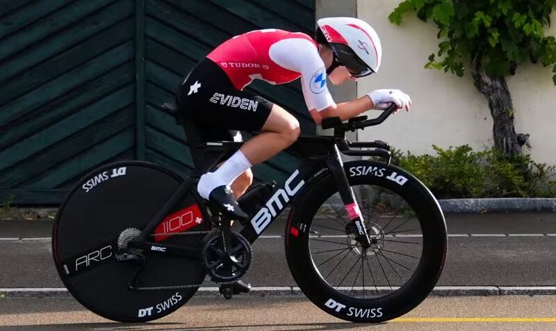 Muriel Furrer, pictured competing for Switzerland in the time-trial event at the world road race championships earlier this week. Photograph: Zac Williams/SWpix.com/Shutterstock