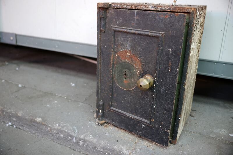 An old safe for storing cash and other valuables, found during the redevelopment of Photograph: Chris Maddaloni
