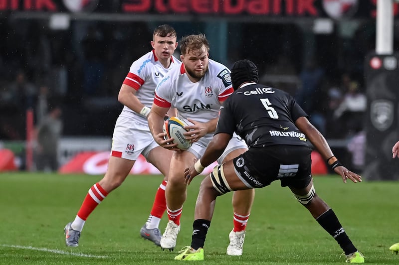 Ulster's Callum Reid in action against the Sharks. Photograph: Darren Stewart/Steve Haag Sports/Inpho
