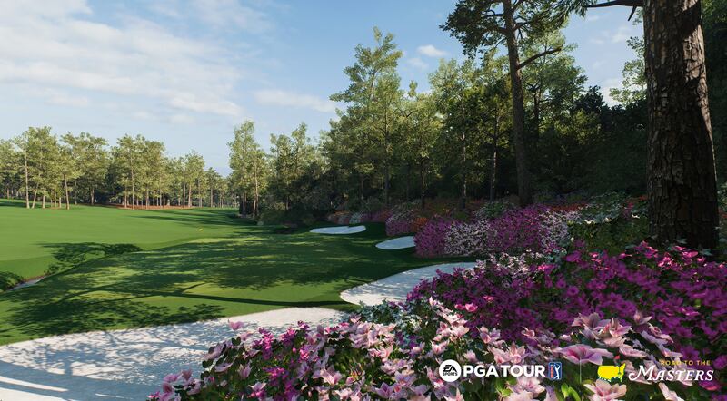 A screenshot of Augusta National from the game EA Sports PGA Tour