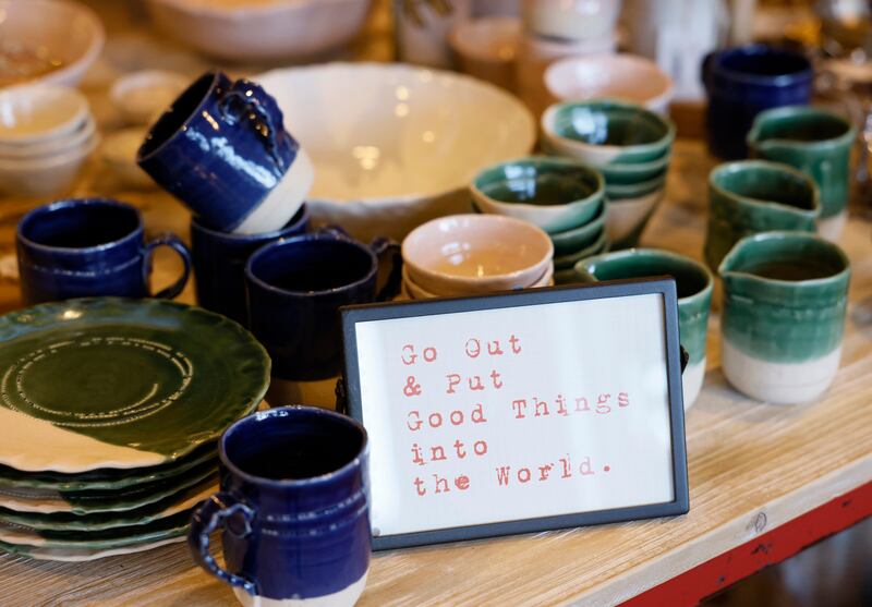 A selection of pottery designed by Amanda Pratt at Amo & Pax. Photograph: Kieran Harnett