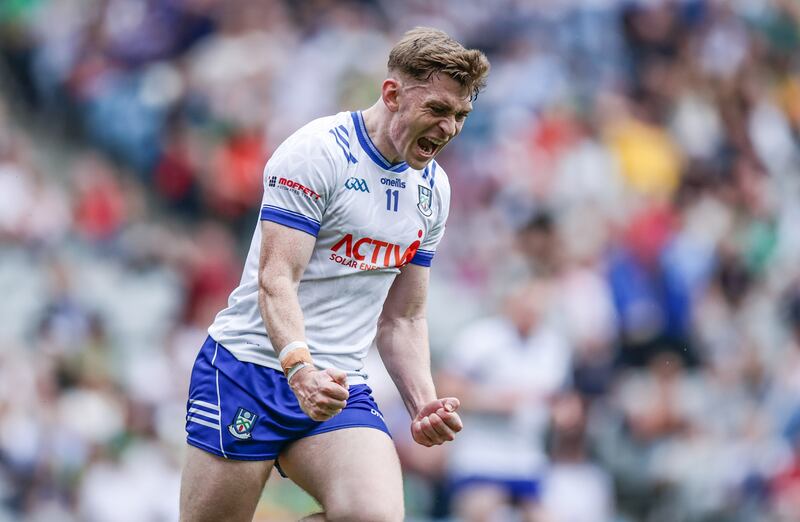 All seemed to be going well for Monaghan against Donegal when Mícheál Bannigan scored a goal. Photograph: Tom Maher/Inpho