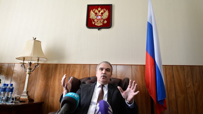 Russian ambassador to Ireland Yuriy Filatov. Photograph: Dara Mac Dónaill