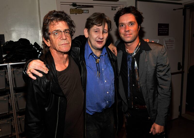 Lou Reed, Shane MacGowan and Rufus Wainwright backstage at Carnegie Hall during the (Red) Nights Concert celebrating the music of Gavin Friday on October 4th, 2009 in New York City. Photograph: Kevin Mazur/WireImage