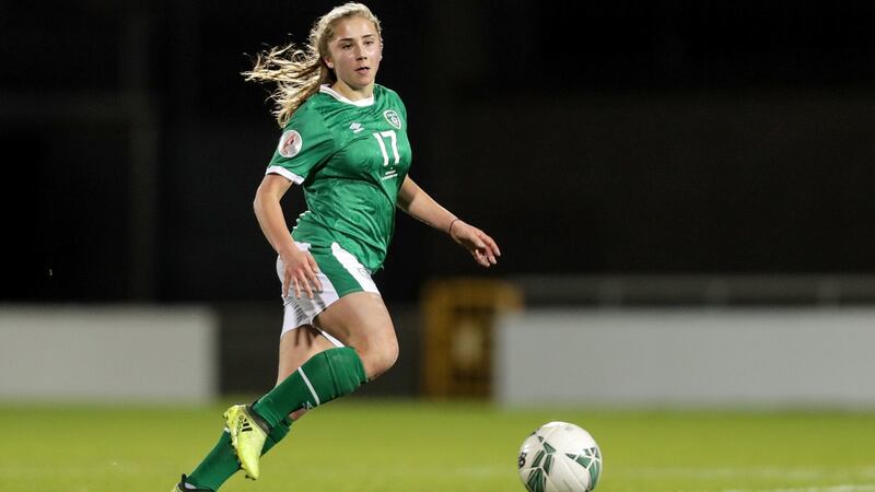 Ellen Molloy, one of Ireland's rising talents, has not given up hope of overcoming injury in time for the World Cup. Photograph: Laszlo Geczo/Inpho