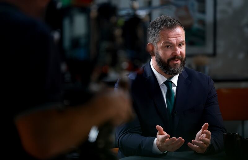 Ireland head coach Andy Farrell during the Six Nations launch in Dublin. Photograph: Damien Eagers/PA Wire