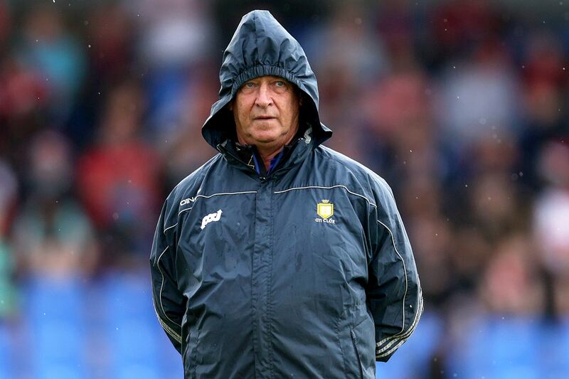 Clare manager Colm Collins before June's defeat by Derry, after which Collins announced he would be ending his 10-year spell as manager. Photograph: Laszlo Geczo/Inpho