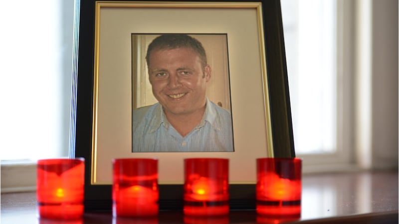 A photograph from 2013 of Detective Garda Adrian Donohoe at Dundalk Garda station. Photographer: Dara Mac Dónaill/The Irish Times
