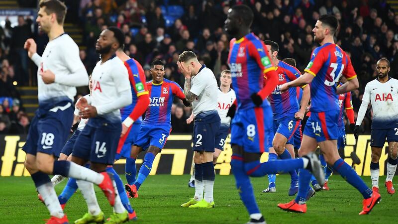 Tottenham Hotspur’s Kieran Trippier after missing a penalty against Crystal Palace. Photograph: Victoria Jones/PA