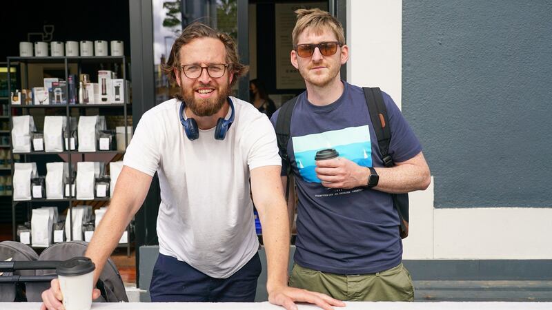 Bobby McGuinness and Cathal O’Gara in Terenure both feel housing is the key issue in the byelection. Photograph: Enda O’Dowd