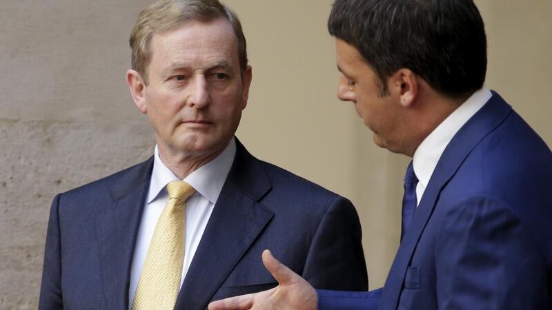 Taoiseach Enda Kenny photographed with his Italian counterpart Matteo Renzi at a meeting in Rome on Friday. Arriving in Brussels today, Mr Kenny called on the Greek government to hold parliamentary votes on austerity measures and structural changes as soon as tomorrow. Photograph:   Max Rossi/Reuters