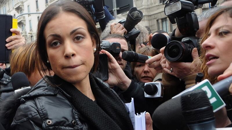 Karima el-Mahroug, known as Ruby the Heart Stealer. Berlusconi faced accusations that he had paid for sex at wild parties packed with aspiring showgirls. Photograph: Pier Marco Tacca/Getty Images