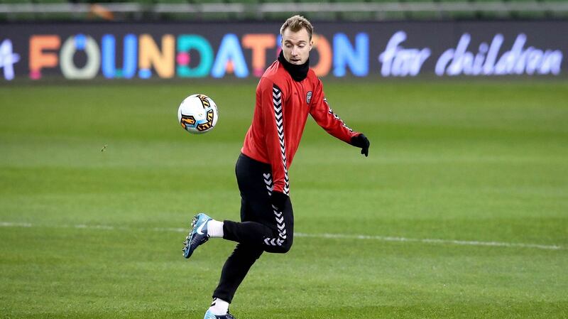 Christian Eriksen will again be the danger man for Denmark on Tuesday night. Photograph: Ryan Byrne/Inpho