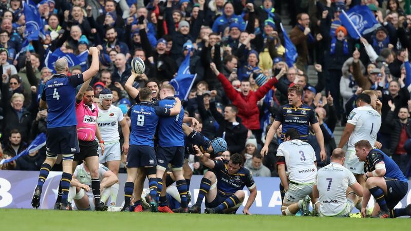 Leinster beat Saracens in last year’s quarter-finals on their way to winning the trophy. Photo: David Rogers/Getty Images