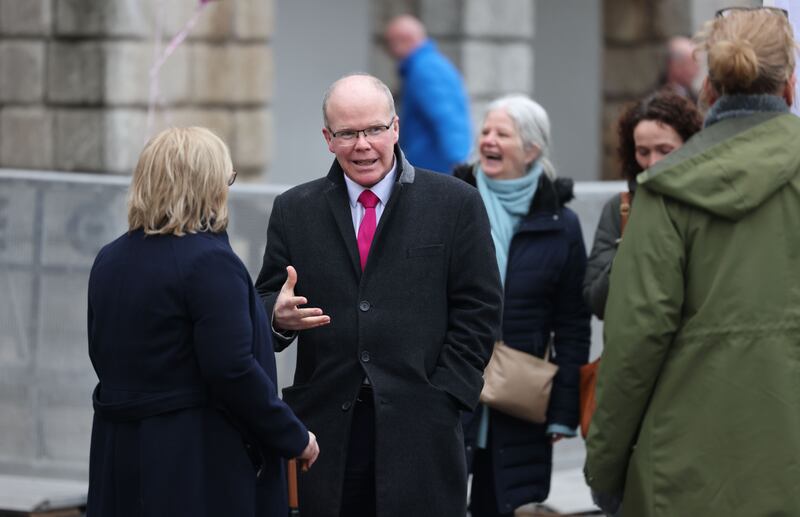 Peadar Tóibín TD, Aontú party leader, before the official announcement of the referendum results at the Central Count Centre in Dublin Castle on Saturday. Photograph: Dara Mac Dónaill/The Irish Times