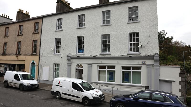 One change cannot be turned back: the closure of the Bank of Ireland branch in the town. Photograph: Dara Mac Dónaill