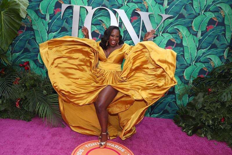 Crystal Lucas-Perry arrives at the Tony Awards at United Palace theatre in New York. Photograph: Sarah Yenesel/EPA
