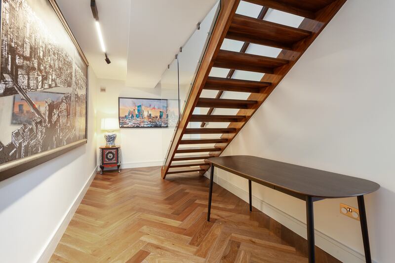 Hallway at basement level