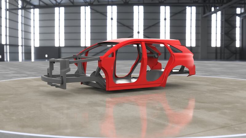 Plasan’s lightweight and affordable carbon vehicle structure.