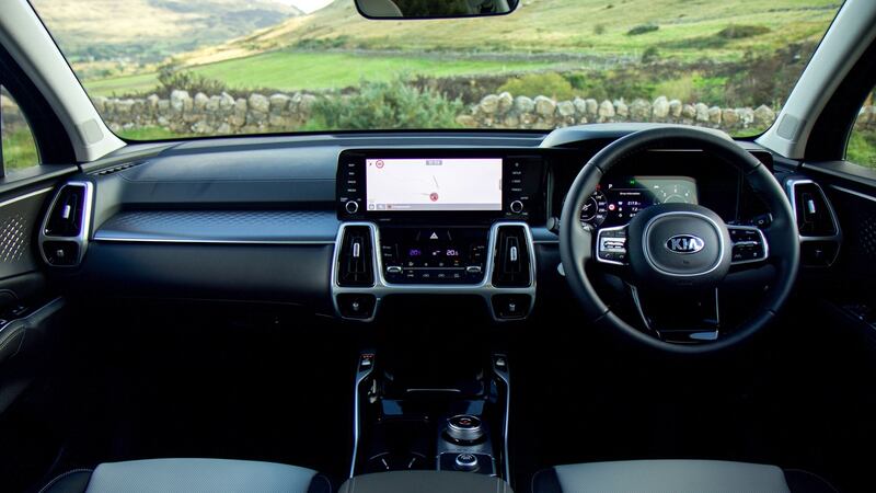 The Kia Sorento is awash with gadgets, mostly controlled from a logical touchscreen in the centre of the dash.