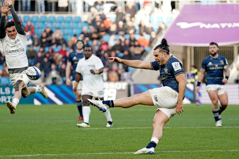 Whether kicking, tackling, passing or running, James Lowe constantly makes things happen for Leinster. Photograph: Dave Winter/Inpho