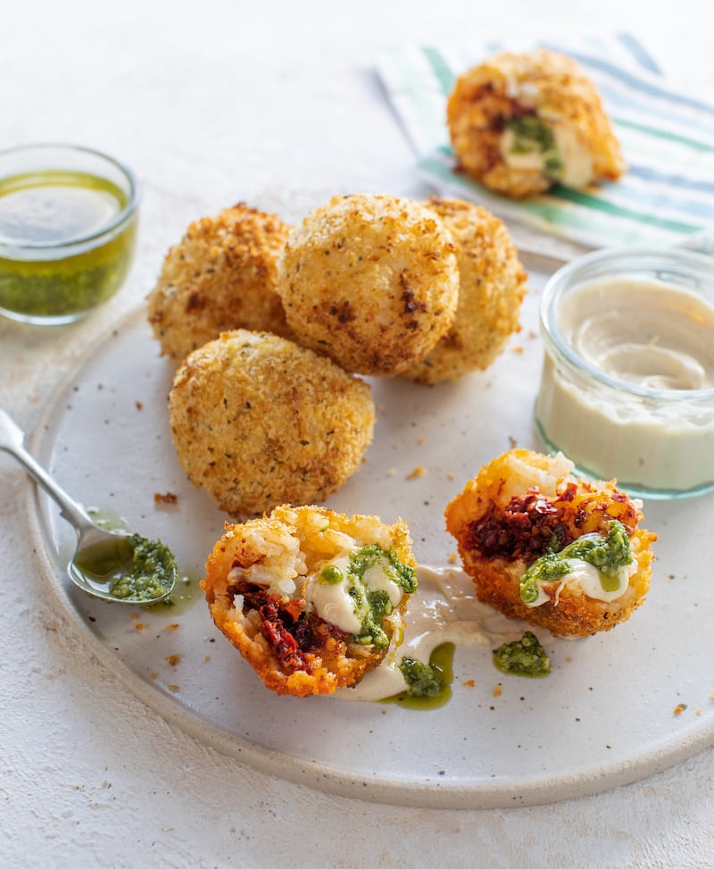 Nathan Anthony's air fryer 'nduja arancini balls