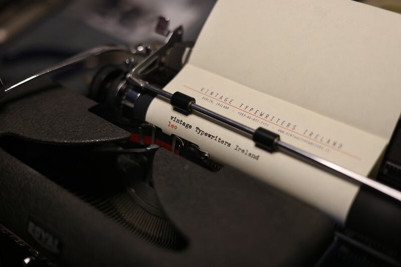 Leo Molloy: "There is the sound of the hammers hitting the paper, hitting the ink, there is the ring of the bell, the swoosh when you return it and go up another line." Photograph: Bryan O Brien / The Irish Times 

