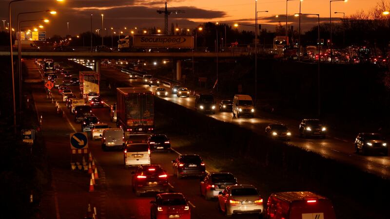 Early morning Dublin citybound traffic on the M3 at Blanchardstown.  Photograph: Alan Betson / The Irish Times