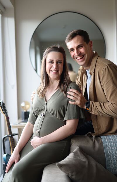 Aimée Banks and partner Andy Munnelly: 'He felt, in his own words, "utterly useless".' While he could do everything around the house and walk the dog, 'there was nothing he could do to make me feel better'.
Photograph: Dara Mac Dónaill