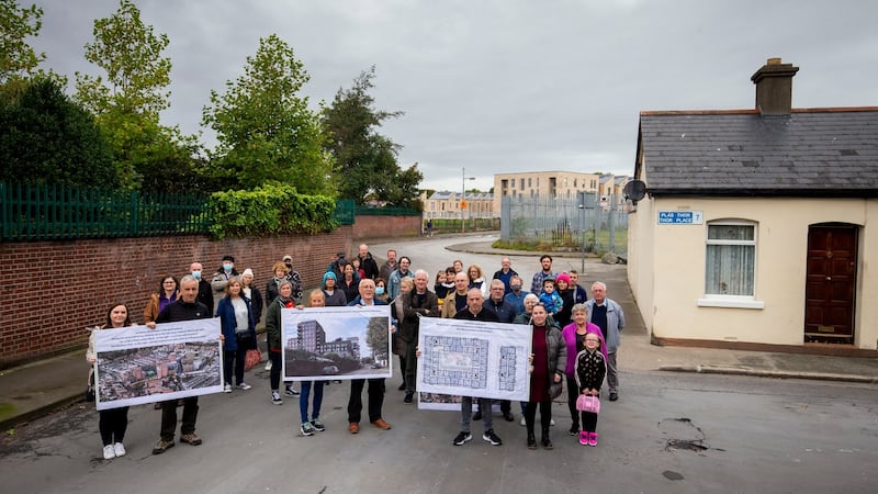 A public meeting took place on Saturday in response to plans to build more than 1,000 apartments in blocks of up to 14 storeys at O’Devaney Gardens in Dublin 7. Photograph: Tom Honan