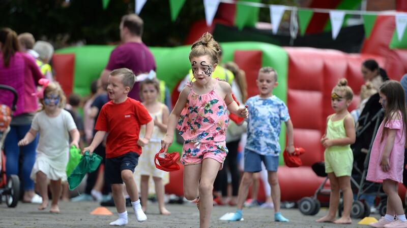 Lily Rose Kavanagh enjoying Hope Fest, on Buckingham Street, Dublin. Photograph: Dara Mac Dónaill