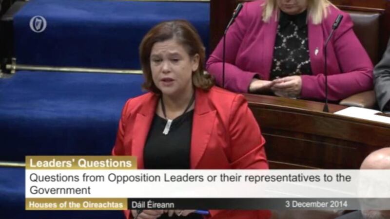 Mary Lou McDonald speaking in the Dáil