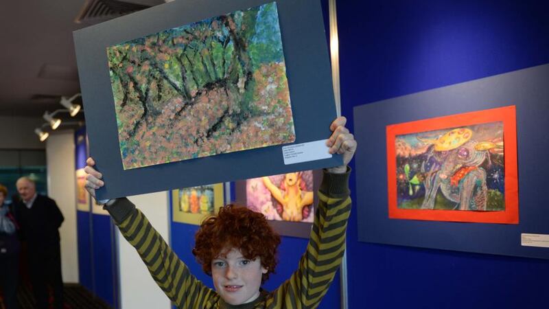 Liam Lowes from Togher, Co Louth, finalist in the eight- to 10-year-old category, at the presentation to prizewinners at Croke park, Dublin. Photograph: Eric Luke/The Irish Times