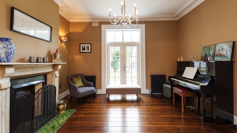 18 Castlewood Avenue in Rathmines: addition of French doors floods one of the four reception rooms with light.