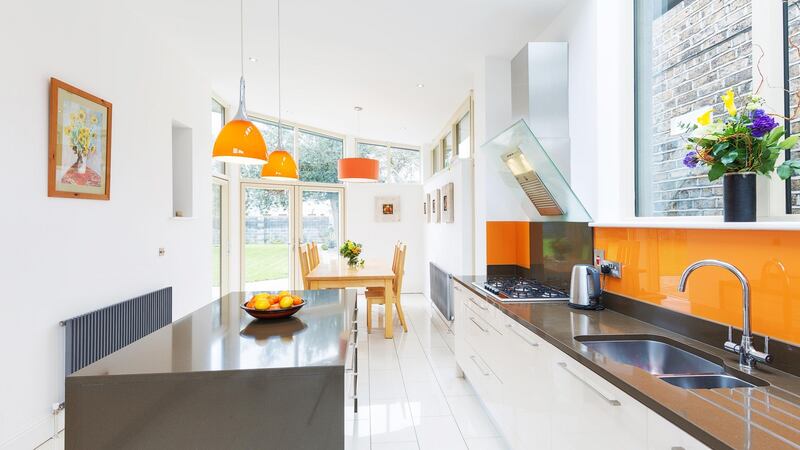 18 Castlewood Avenue in Rathmines: an extension added a kitchen and breakfast area.