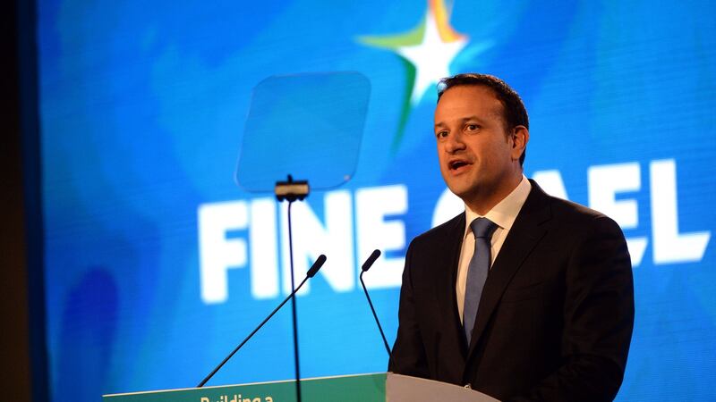 Taoiseach Leo Varadkar during his address at Sliabh Russell Hotel, Ballyconnell. Photograph: Cyril Byrne