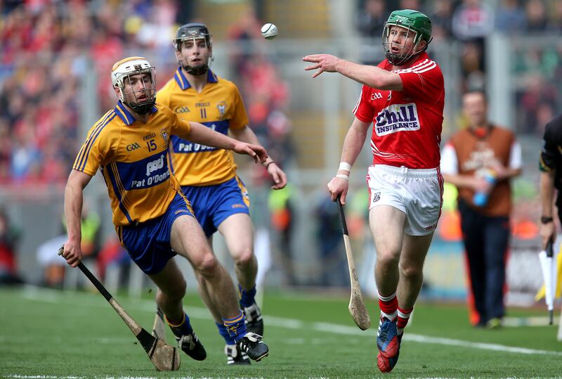 Cork's Daniel Kearney and Conor McGrath of Clare during the drawn All-Ireland SHC final of 2013. Photograph: Ryan Byrne/Inpho
