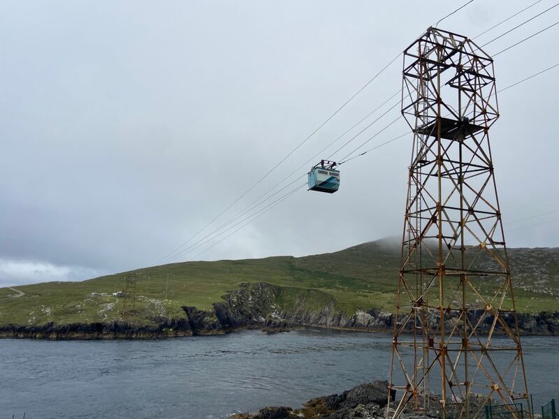 Dursey Island cable car from the mainland.
