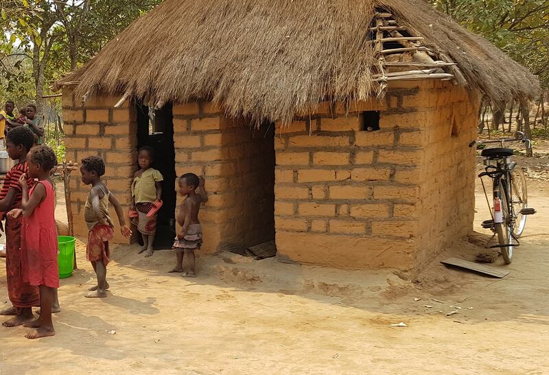 The home of Moses and Lydia Mwape, and their four children, in Chabatama.