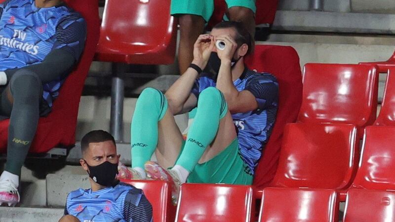 Real Madrid’s Gareth Bale barely featured after football’s resumption from Covid-19. File photograph: EPA