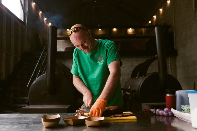 Pat Conway from Smokin' Soul gives a barbecue class