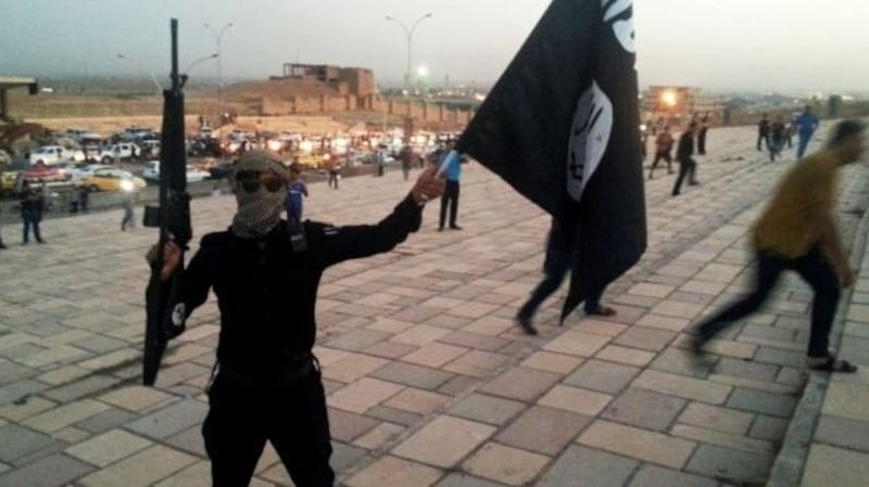 An Islamic State militant in Mosul. File photograph: Reuters