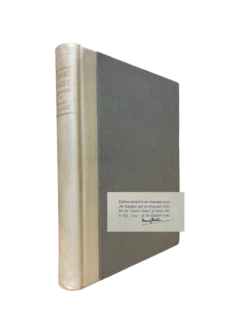 Harry Clarke-signed copy of his illustrated Faust by Goethe