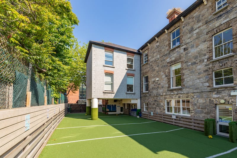 The rear of 47-49 Northumberland Road, is laid out as a play area currently