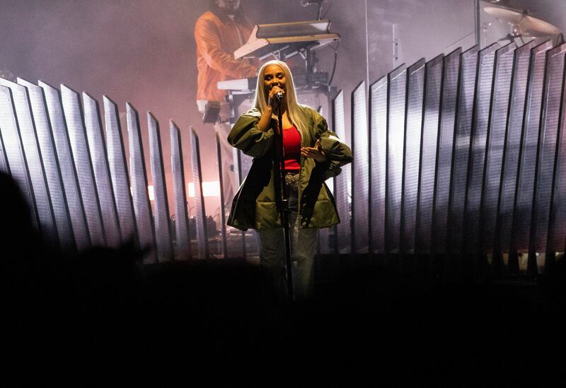 All Together Now 2024: Jorja Smith on the main stage. Photograph: Gareth Chaney