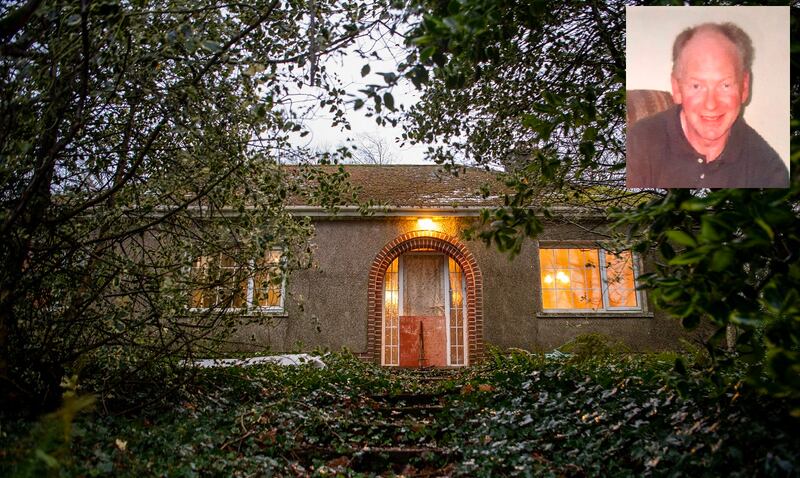 The home of Michael Sheehy (inset) at Scrahan, Duagh, Co Kerry.. Photographs:  Dominick Walsh/Rip.ie