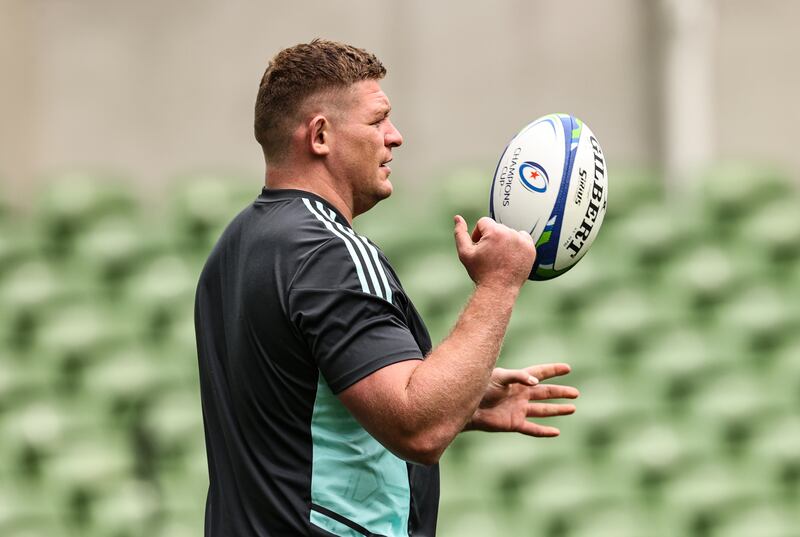 The upcoming World Cup will be Leinster prop Tadhg Furlong's third. Photograph: Billy Stickland/Inpho